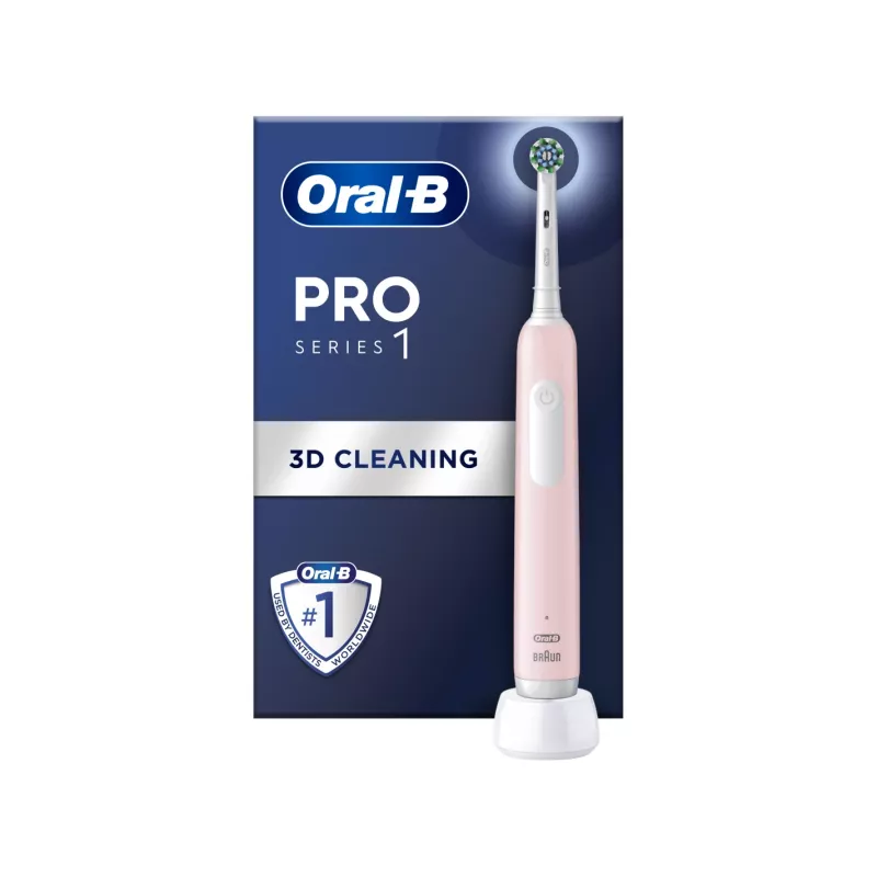 Oral-B Electric Toothbrush Pro Series 1 Cross Action rožinė suaugusiems įkraunama