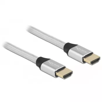 HDMI kabelis DeLOCK Ultra High Speed 48 Gbps 8K 60 Hz sidabrinis 3 m