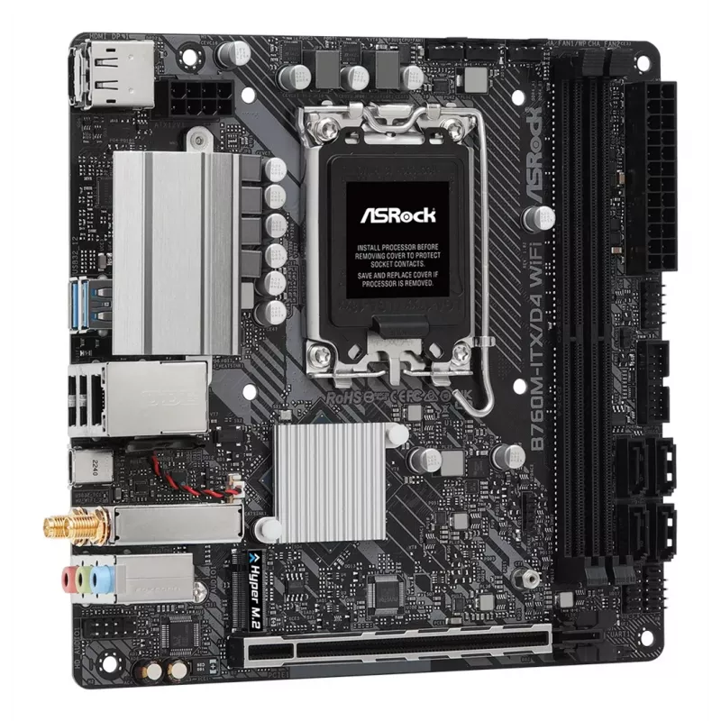 Motininė plokštė ASRock B760M-ITX/D4 WiFi Intel B760 LGA 1700 mini ITX