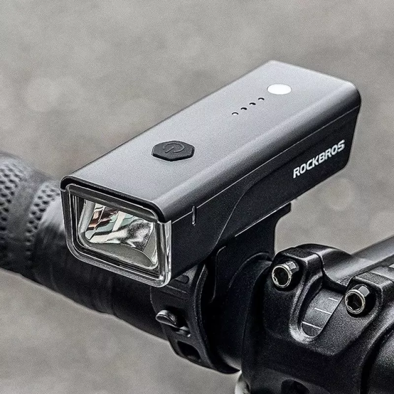 Rockbros Dviračio žibintas + USB-C – USB-A laidas 260 lm Juodas