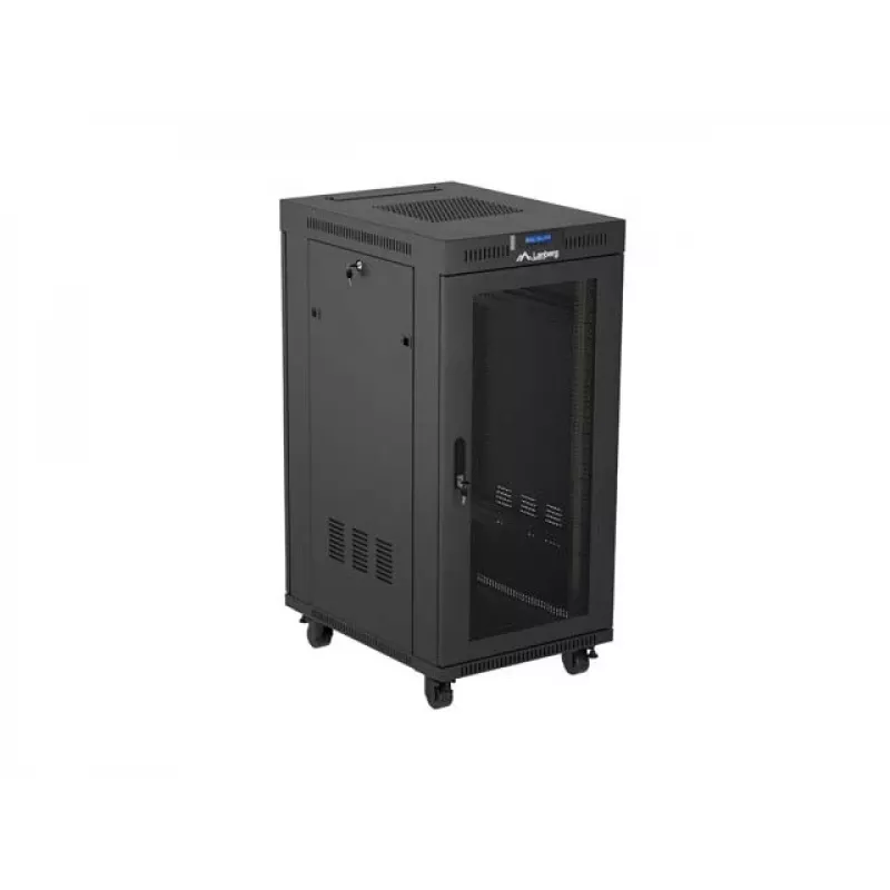 Laisvai pastatomas serverio spintos korpusas LANBERG FF01-6824-23BL 24U 600×800 mm IP20 Juodas