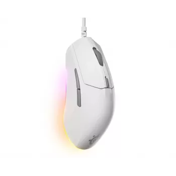 Žaidimų pelė STEELSERIES Rival 3 Gen 2 — optinė, 8500 DPI, laidinė USB Type-A, dešiniarankiams, balta, 77 g