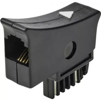 Renkforce Telefono (analoginis) adapteris [1x TST kištukas - 1x RJ11 kištukas 6p4c] juodas (RF-5046540)