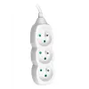 TRACER PowerCord ilginimo laidas 1,5 m 3 lizdai baltas
