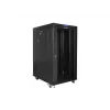 Laisvai pastatomas 19 colių 22U 800x1000 stiklinėmis durimis LCD (plokščia pakuotė) V2 juodos spalvos Lanberg FF01 serijos serverio spinta