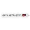 Prailginimo laidas LogiLink LPS230 1,5 m 3 AC lizdai Baltas