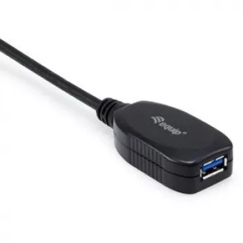 Equip 133347 USB 3.2 Gen 1 aktyvus USB ilginimo kabelis 10 m, USB A – USB A, juodas