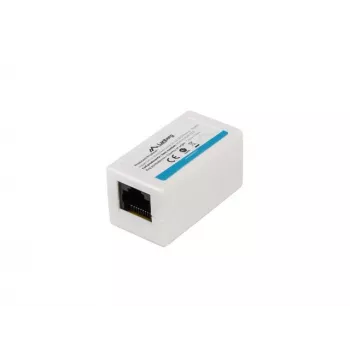 Tinklo jungtis LANBERG AD-RJ45-RJ45-OU6 — balta RJ-45 1 įėjimas į 1 išėjimą