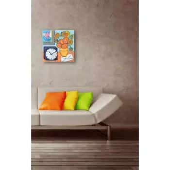 NeXtime klok 8170 Go van Go, 43x43 cm, sieninis, įvairiaspalvis