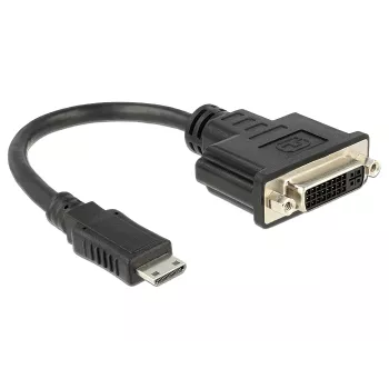 Vaizdo kabelio adapteris DeLOCK 65564 0,2 m HDMI Type C DVI-D Juodas