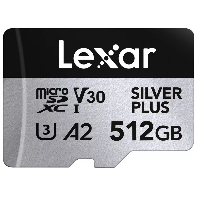 „Lexar“ 512GB UHS-I microSDXC SILVER PLUS atminties kortelė
