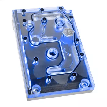 Vandens blokas BitsPower Monoblock ASRock X399M Taichi RGB, akrilas/varis, nikeliuotas, 90×142×29,1 mm