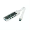 ROLINE nešiojamas USB 3.2 Gen 1 šakotuvas, 4 prievadai, Type-A + C jungiamuoju kabeliu