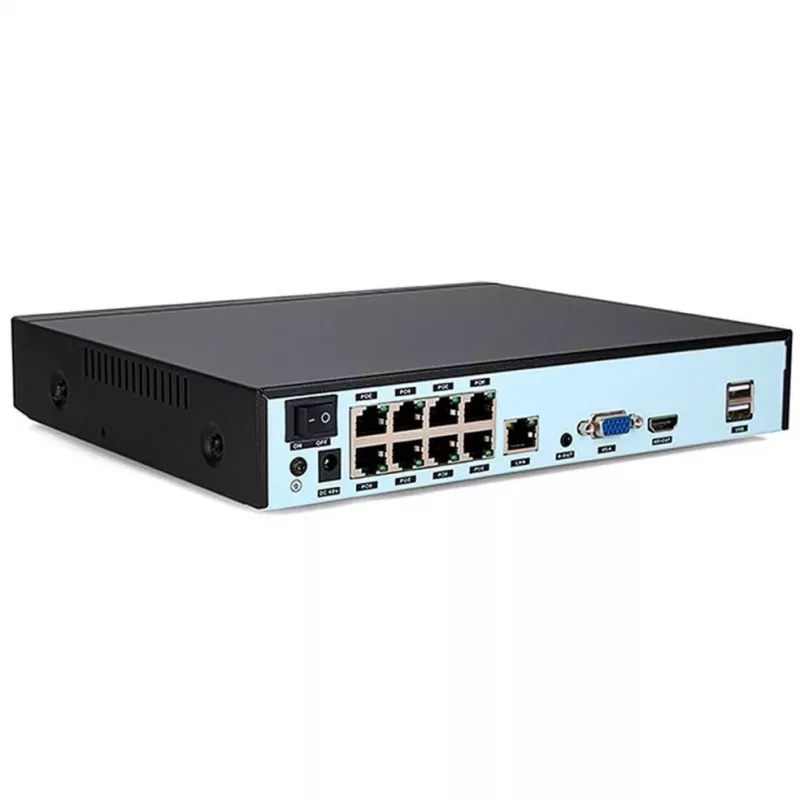 Tinklinis vaizdo registratorius FOSCAM FN9108HE 8 kanalų 5MP POE NVR Juodas