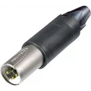 Neutrik XLR jungtis, kištukas, tiesus, lizdas, tiesus, 3 polių, sidabrinė NC3FM-C 1 vnt.