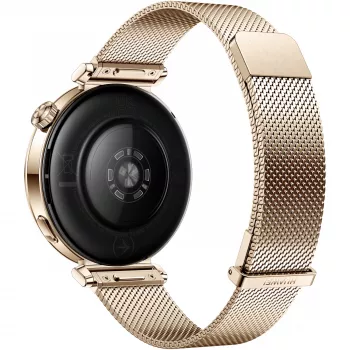 Išmanusis laikrodis HUAWEI WATCH GT5 41 mm — 1,32 colio AMOLED, 466×466, 323 mAh, nerūdijančio plieno korpusas, auksinė apyrankė