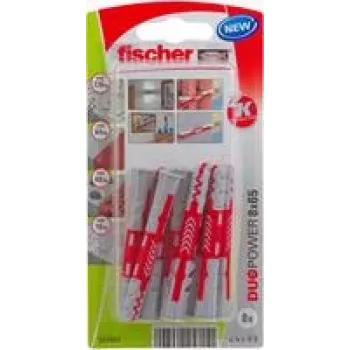Fischer DuoPower 8 x 65 K NV sieninis kaištis 65 mm 537651 1 komplektas (537651)