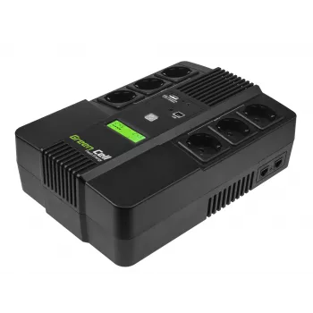 Green Cell AiO 800VA LCD nepertraukiamo maitinimo šaltinis (UPS) Linijinis-interaktyvus 0.8 kVA 480 W 6 AC lizdų