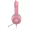 Ausinės Razer Kraken Kitty V3 X — laidinės USB Type-A, uždengiančios ausis, 20–28 kHz, 1,3 m laidas, rožinės