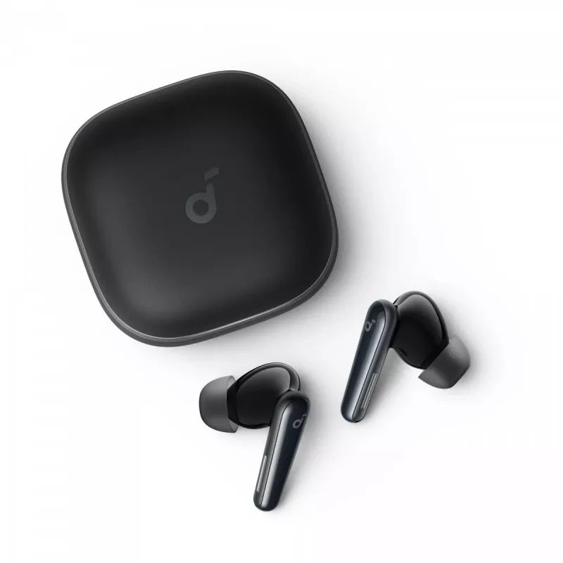 Soundcore Liberty 5 belaidės ausinės į ausis, pokalbiams/muzikai, USB Type-C, Bluetooth, juodos