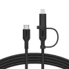 USB-C kabelis Belkin BoostCharge Pro 1,5 m USB-C / USB-C Lightning juodas