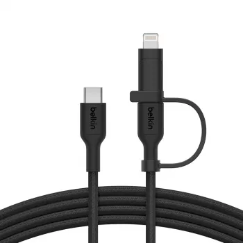USB-C kabelis Belkin BoostCharge Pro 1,5 m USB-C / USB-C Lightning juodas