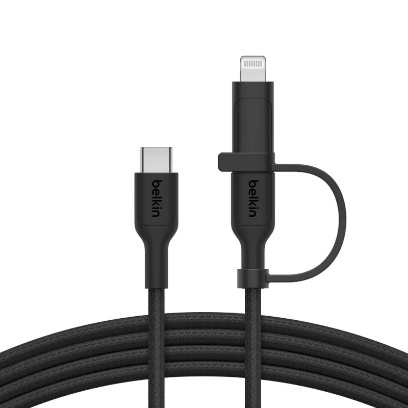 USB-C kabelis Belkin BoostCharge Pro 1,5 m USB-C / USB-C Lightning juodas