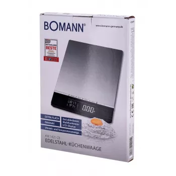 Bomann KW 1421 CB - LCD - Juodas - Nerūdijantis plienas - 160 x 230 x 18 mm - 18 mm - AAA - Nerūdijantis plienas (614211)