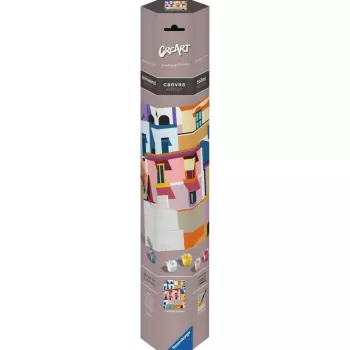 Tapybos rinkinys pagal numerius Ravensburger CreArt Canvas Edition: Colorful Houses, modelis 25527