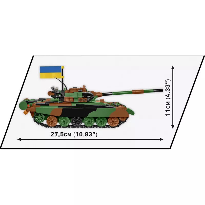 Konstrukcinis rinkinys COBI T-72M1R PL/UA Ginkluotosios pajėgos 724 detalės