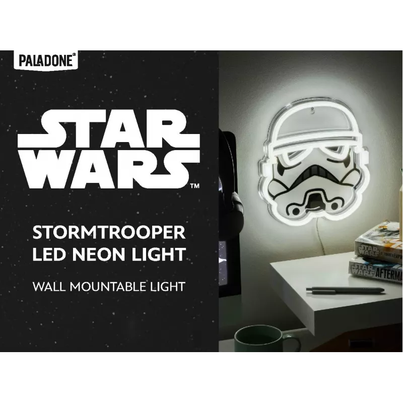 LED neoninė sieninė šviesa Paladone Stormtrooper PP14595SWVN, dekoratyvinis „Žvaigždžių karų“ apšvietimas