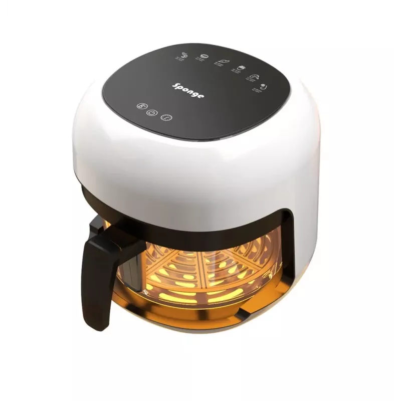 Deep Fryer Sponge Air Fryer Glass 4L Transparent Design