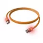 EasyLan DualBoot LED pataisos laidas RJ45 S/FTP Cat.6A (Class EA) su saCon kištuku, LSOH, oranžinis, 7 m