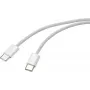 Renkforce USB-C® laidas, USB-C® kištukas – USB-C® kištukas, 3,00 m, baltas, vytos poros RF-6056880