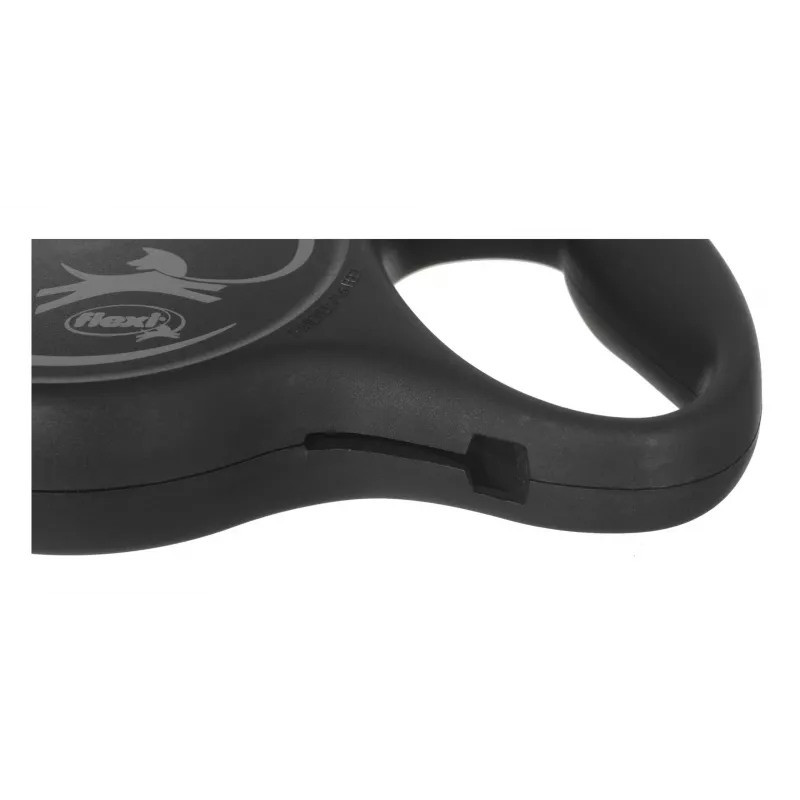 Flexi Black Design M šunų pavadėlis su automatiniu vyniojimu, 5 m juostelė, iki 25 kg