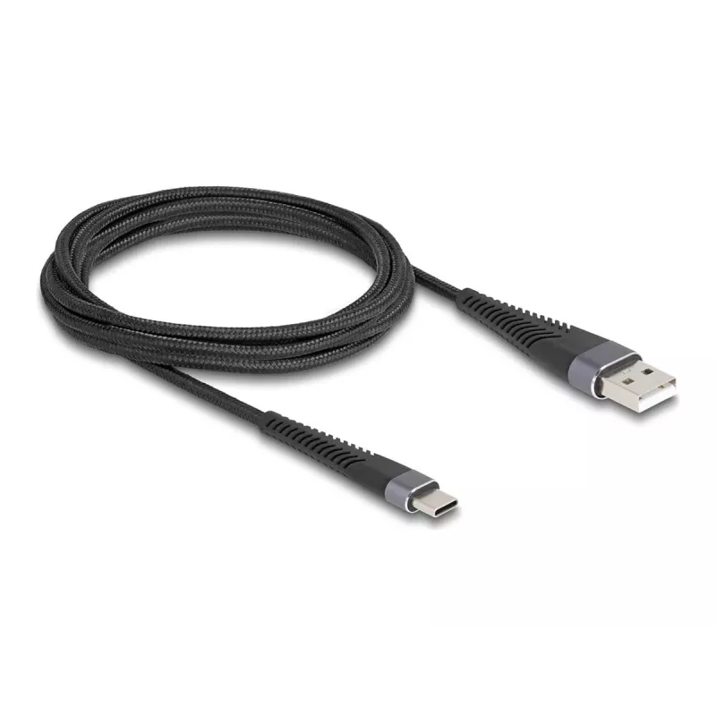 DeLOCK USB kabelis USB 2.0 2 m USB A USB C juodas 81122
