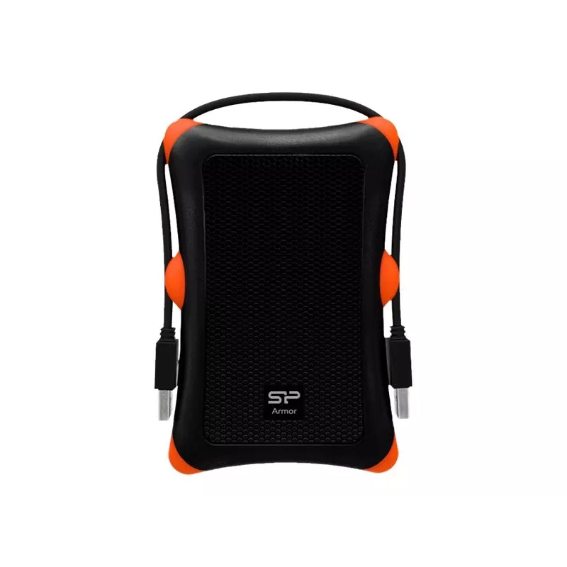 Silicon Power Armor A30 išorinis HDD/SSD korpusas, 2,5 colio vieno lizdo, USB 3.2 Gen 1, Micro-USB A, oranžinis/juodas