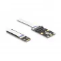 DeLOCK Converter M.2 Key B+M (vyriškas) į Mini PCIe lizdą su lanksčiu kabeliu