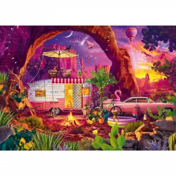 Dėlionė Schmidt Spiele Jeff Haynie — Stovyklavimo rojus dykumoje, 1000 dalių, 58574