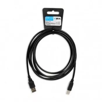 iBox IKU2D USB kabelis 3 m USB 2.0 USB A USB B Juodas