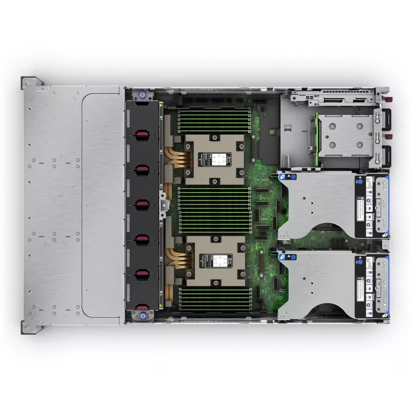 HPE ProLiant DL385 Gen11 2U EPYC 9115 16 branduolių 3,2 GHz 2x32 GB-R 8xSFF karštai keičiami 2x480 GB SSD MR408i-o 2x1000 W serveris (P81843-425)