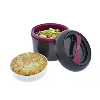 Pietų dėžutė JATA 942 2 L Juoda Violetinė