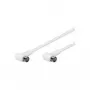 Wentronic Goobay SAT kampinis jungiamasis kabelis, F-Quick, 100% ekranuotas, baltas, 5 m - F-kištukas (Quick) 90° F-kištukas (Quick) 90° (67344)
