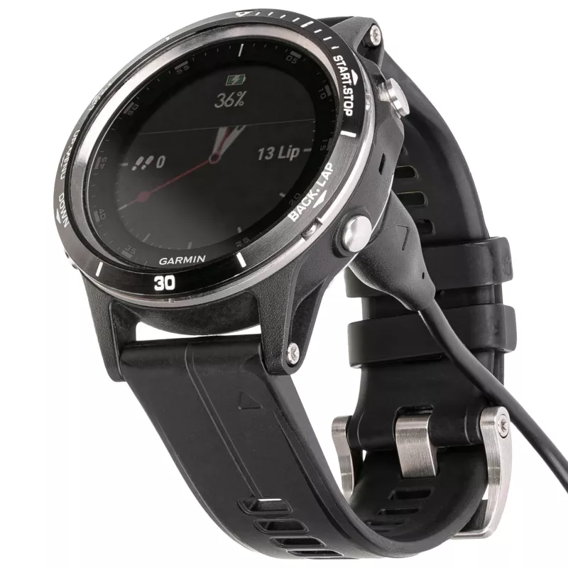 Akyga AK-SW-17 įkrovimo laidas Garmin išmaniesiems laikrodžiams (Fenix 5/6/7, Vivoactive 3/4, Forerunner), USB, 1 m