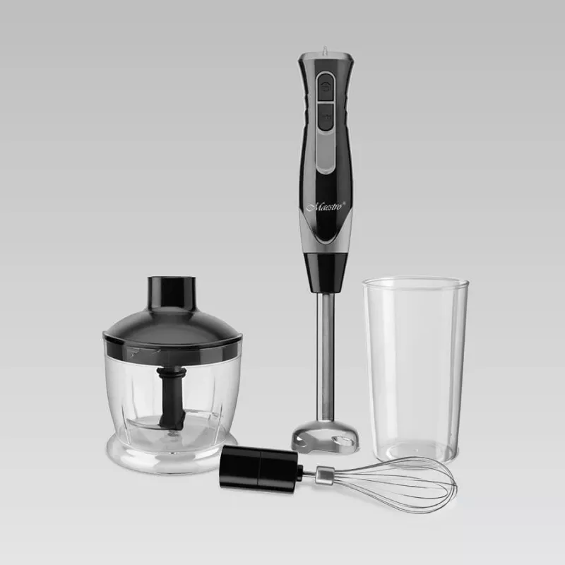 Panardintuvas Maestro MR-566, 500 W, 2 greičiai, turbo, plaktuvas, smulkintuvas 600 ml, laikymo indas 900 ml, nerūdijantis plienas