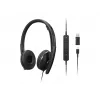 Lenovo 4XD1P83425 ausinės / headset, laidinės, ant galvos, skambučiams / muzikai, USB-A, juodos