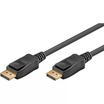 Essential Cable DisplayPort kištukas > DisplayPort kištukas, 8K / 120Hz (juoda, 1 metras, 40 Gbit/s, DisplayPort 2.0 / 2.1)