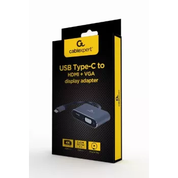 Cablexpert A-USB3C-HDMIVGA-01 USB grafikos adapteris pilka
