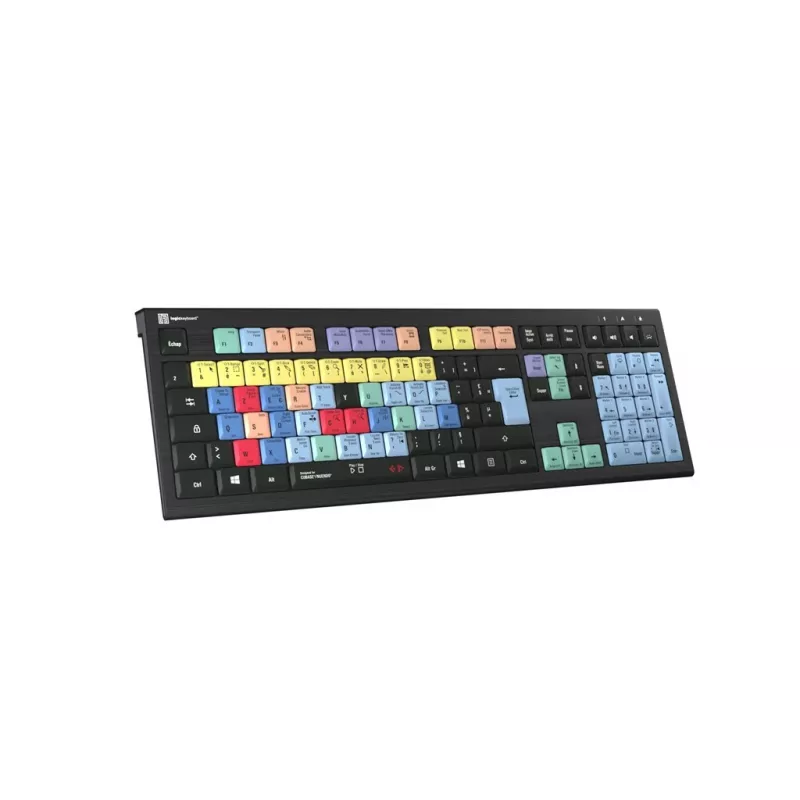 Klaviatūra Logickeyboard LKB-CBASE-A2PC-FR Universal USB AZERTY prancūziška juoda