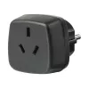 Kelioninis adapteris AUS/CN > įžemintas kištukas, lizdo adapteris juodas